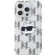 3. Etui Karl Lagerfeld IML Choupette Head & Monogram na iPhone 15 Pro - przezroczyste