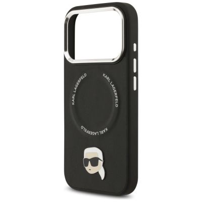 6. Etui Karl Lagerfeld Karl Pin MagSafe do iPhone 17 Pro - czarne