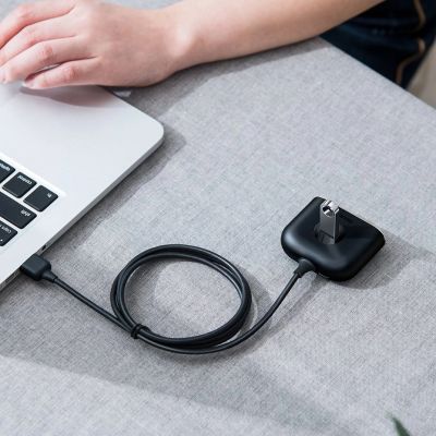 16. HUB Baseus Square USB-A do 1x USB-A 3.2 Gen 1 / 3x USB 2.0 z kablem 1m - czarny