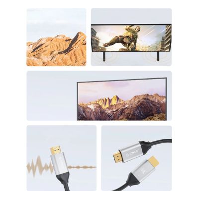 3. Kabel HDMI Orico H4Y1 HDMI 2.0 4K 60 Hz 5 m - czarny