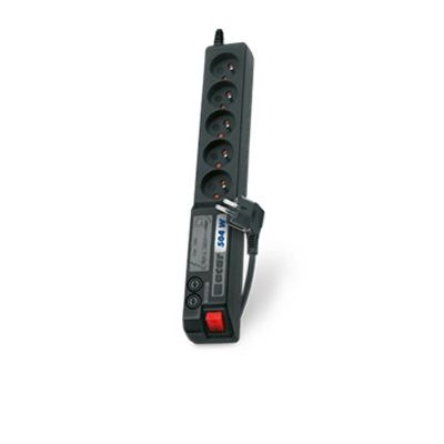 Listwa przeciwprzepięciowa Acar 504WF EMI/RFI (3m ; czarny)