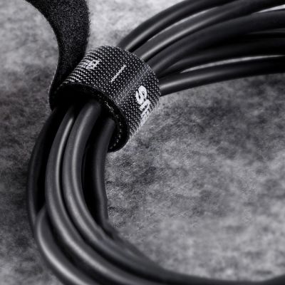 12. Baseus Rainbow Circle hook and loop Straps - taśma rzepowa rzep organizer kabli 3m czarny (ACMGT-F01)