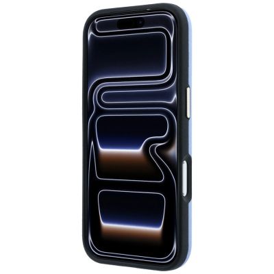 5. Etui Karl Lagerfeld Saffiano Small Script Metal Logo MagSafe na iPhone 17 Pro Max / 18 Pro Max - jasnoniebieskie