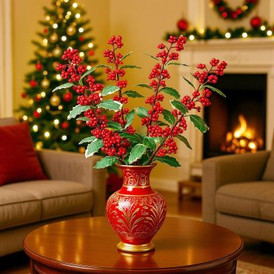 7. GAŁĄZKA DEKORACYJNA JARZĘBINA 58CM