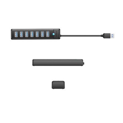 2. Hub Orico PW7U-U3 7x USB-A 3.0 + USB-C 5V/3A 1m - czarny