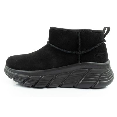 11. Skechers buty zimowe damskie botki za kostkę ocieplane skórzane