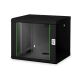 10. Digitus Szafa sieciowa wisząca Unique 19" 9U rack 600x450, drzwi szyba, czarny, niedzielona, złożona, 100kg