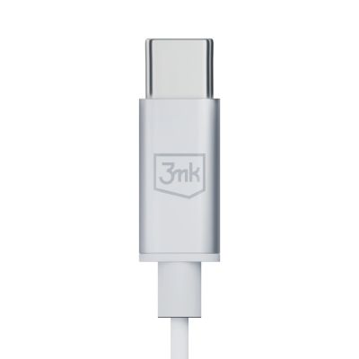 3. Słuchawki 3mk Wired Headphones przewodowe ze złączem USB-C - białe