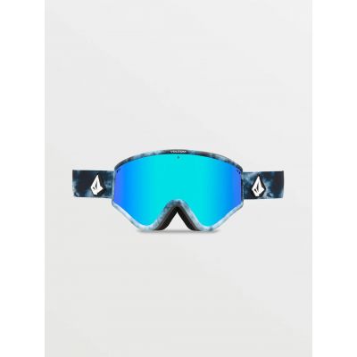 2. Gogle snowboardowe damskie/męskie Volcom YAE LAGOON TIE DYE/BLUE CHROME ochrona UV niebieskie (VG0722110)