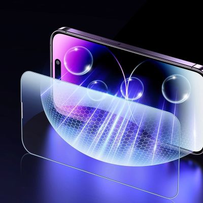15. Baseus szkło hartowane do iPhone 14 Pro na cały ekran z osłoną na głośnik 0.3mm + ramka montażowa