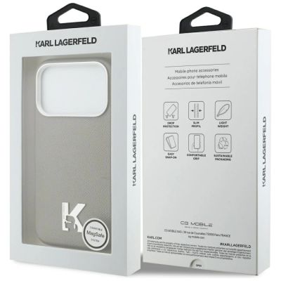 8. Etui Karl Lagerfeld Karl Head Logo MagSafe na iPhone 17 Pro - szare