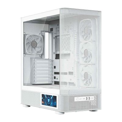 13. MODECOM OBUDOWA VOLCANO AQ 400 ARGB MIDI BIAŁA