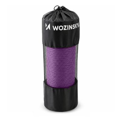 4. Mata do ćwiczeń Wozinsky WNSP-15F 183 x 61 x 1,5 cm gruba mata gimnastyczna do jogi i fitness - fioletowa
