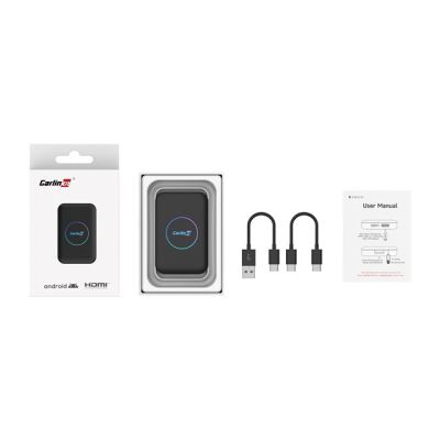 10. Carlinkit Adapter bezprzewodowy Lite S HDMI 4GB+32GB Android Auto/Carplay dla radioodtwarzaczy samochodowych czarny