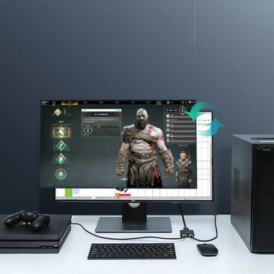 12. Ugreen switch przełącznik rozdzielacz HDMI - 2x HDMI 4K 60Hz czarny (CM217)