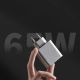 9. Ładowarka sieciowa Cuktech 65W GaN 2xUSB-C 1xUSB-A - szara