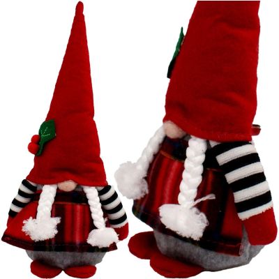 5. SKRZAT GNOM DEKORACYJNY 30CM Z JARZĘBINĄ GIRL