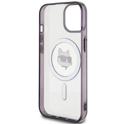 7. Etui Karl Lagerfeld IML Choupette's Head MagSafe do iPhone 15 Plus - przezroczyste