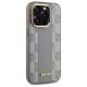 4. Etui DKNY Leather Checkered Mono Pattern MagSafe na iPhone 14 Pro - beżowe