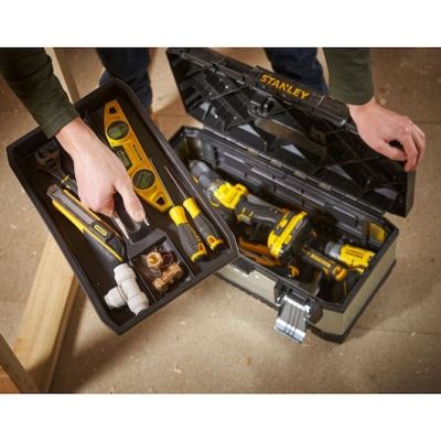 5. Black & Decker 1-95-619 walizka na narzędzia Czarny, Srebrny Plastik, Stal