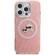 3. Etui Karl Lagerfeld IML Glitter Karl & Choupette Heads Logo MagSafe na iPhone 16 Pro Max - różowe