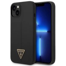 Guess GUHCP14SSLTGK iPhone 14 6,1" czarny/black hardcase Silicone Triangle