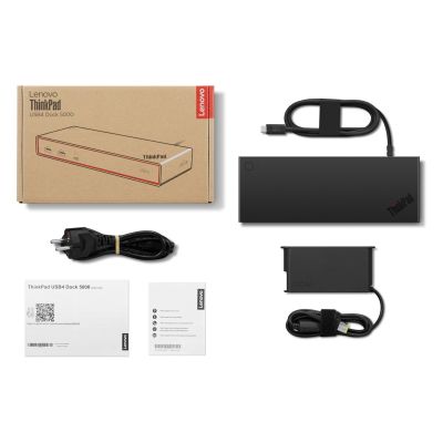 12. Lenovo ThinkPad USB4 Dock 5000 Przewodowa Thunderbolt 4 Czarny