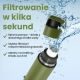 9. Extralink PURISOO+ BUTELKA Z SYSTEMEM FILTRUJACYM Z POMPKA 400ML FILTR UF + ACF Butelka filtrująca wodę 0,4 l Zielony, Oliwkowy