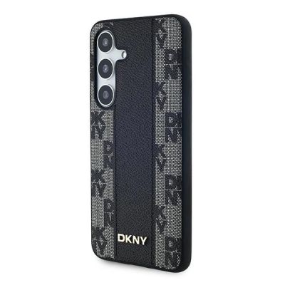 2. Etui DKNY Leather Checkered Mono Pattern MagSafe na Samsung Galaxy S24 - czarne