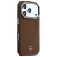 4. Etui Mercedes Leather Semi Wrap Wood Effect MagSafe na iPhone 17 Pro - brązowe