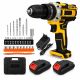 Extralink Tools | wiertarko-wkrętarka akumulatorowa | żółta + 2 akumulatory