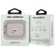 4. Etui Karl Lagerfeld Monogram Karl & Choupette Head na AirPods Pro 3 - różowe