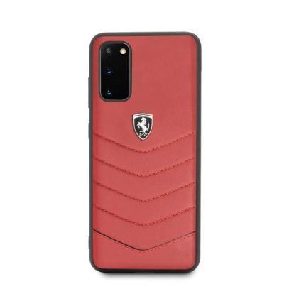 5. Etui Ferrari Heritage Quilted na Samsung Galaxy S20 - czerwone