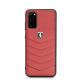 5. Etui Ferrari Heritage Quilted na Samsung Galaxy S20 - czerwone