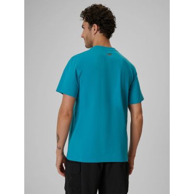 2. T-shirt regular z nadrukiem męski 4F 4FRSS26TTSHM4238-35S