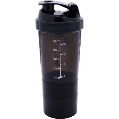 11. BIDON FITNESS SHAKER 500ML BLACK PURE 2 IMPROVE