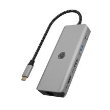 Stacja dokująca ICY BOX IB-DK4012-CPD Przewodowa USB 3.2 Gen 1 (3.1 Gen 1) Type-C Antracyt, Czarny