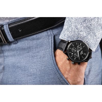 4. Zegarek Męski Giewont Chronograph Sapphire Czarny GW6310-A1