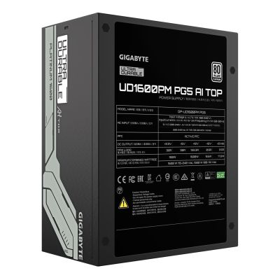 4. GIGABYTE UD1600PM PG5 AI TOP moduł zasilaczy 1600 W 20+4 pin ATX ATX Czarny
