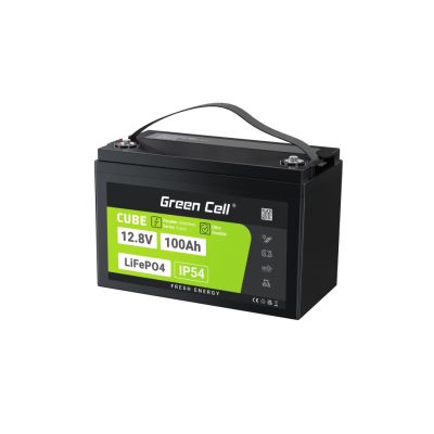 6. GREEN CELL AKUMULATOR LIFEPO4 CUBE 100AH 12V/12.8V 1280WH LFPGC12V100AH