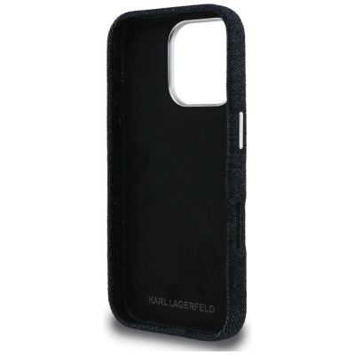 7. Etui Karl Lagerfeld FW Jeans Signature Logo na iPhone 16 Pro Max - czarne