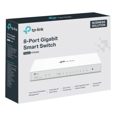 6. TP-Link Festa FS308G Zarządzany L2/L2+ Gigabit Ethernet (10/100/1000) Obsługa PoE Biały