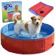 6. BASEN OGRODOWY SKŁADANY DLA PSA 80X30CM CZERWONY MAXPRO
