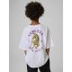2. T-shirt loose z nadrukiem chłopięcy 4F 4FJRAW26TTSHM4527-10S