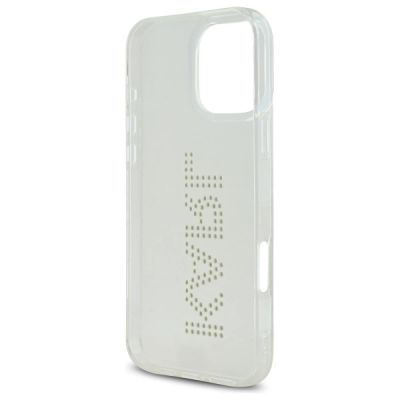 7. Etui Karl Lagerfeld IML Rhinestones Logo na iPhone 16 Pro Max 6.9" - przezroczyste