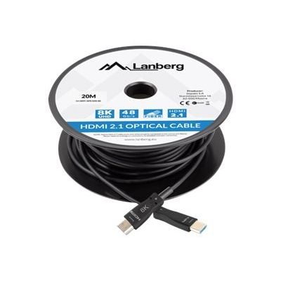 5. LANBERG KABEL HDMI M/M V2.1 80M 8K OPTYCZNY AOC CA-HDMI-30FB-0800-BK