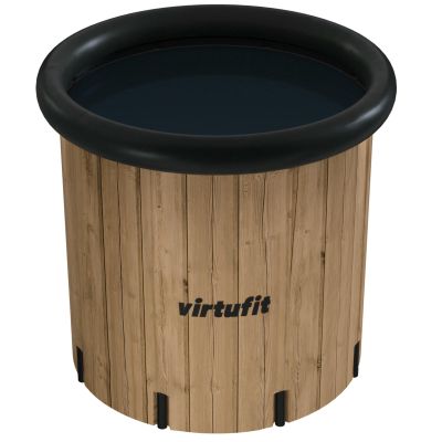 42. VIRTUFIT WANNA LODOWA XXL - 375 LITRÓW - IMITACJA DREWNA - Z AKCESORIAMI