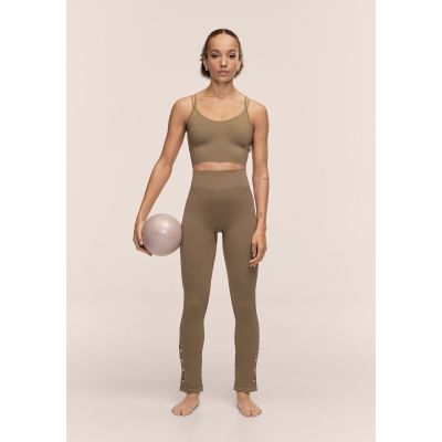 6. Top damski CASALL Shiny Seamless Rib Top kolor zielony