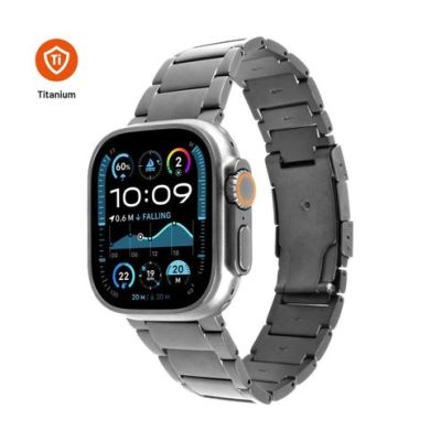3. FIXED Titanium Strap Pasek Czarny Tytan, Stal nierdzewna
