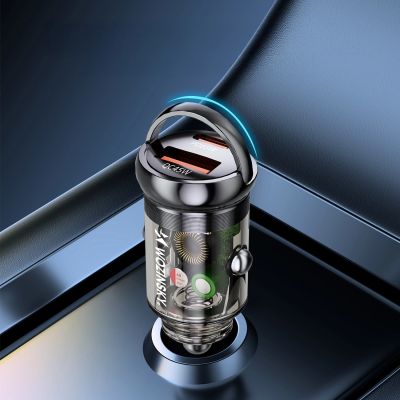 4. Wozinsky Ładowarka 65W samochodowa USB-C PD 65W / USB-A  45W QC 3.0 - czarna